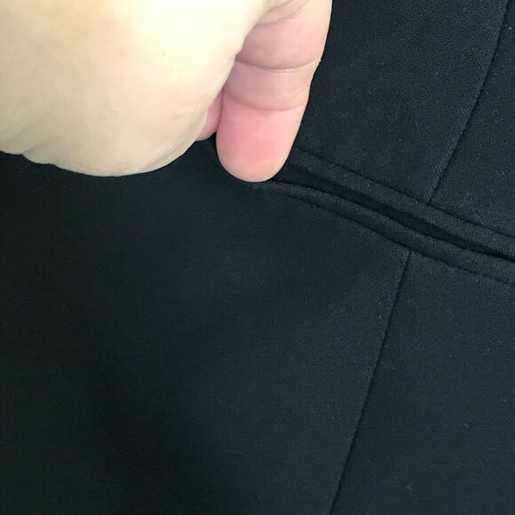 Talbots Blazer Womens 2 Black Crepe Single Button Closure Modern Lapel Career - Picture 5 of 11